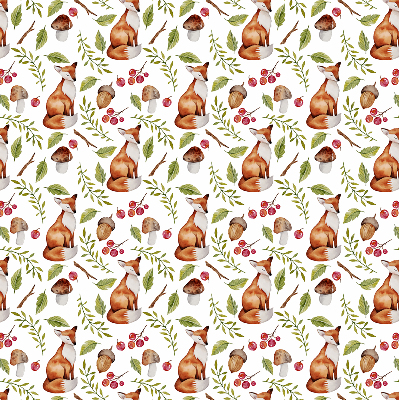 Store intérieur Renards, champignons, feuilles