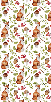 Store intérieur Renards, champignons, feuilles