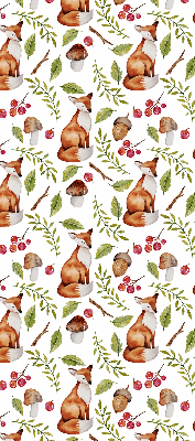 Store intérieur Renards, champignons, feuilles