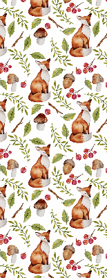 Store intérieur Renards, champignons, feuilles