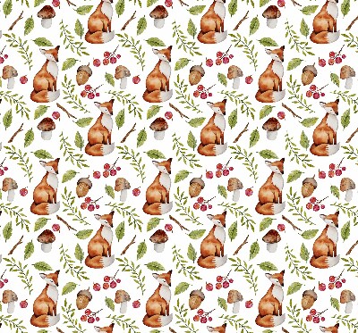 Store intérieur Renards, champignons, feuilles