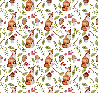 Store intérieur Renards, champignons, feuilles