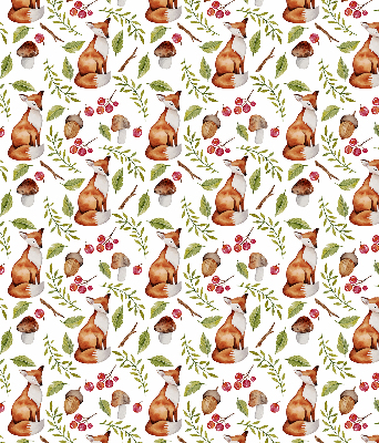 Store intérieur Renards, champignons, feuilles