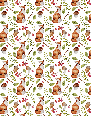 Store intérieur Renards, champignons, feuilles