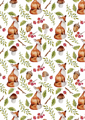 Store intérieur Renards, champignons, feuilles