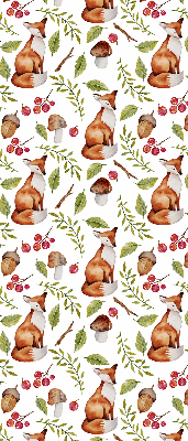 Store intérieur Renards, champignons, feuilles