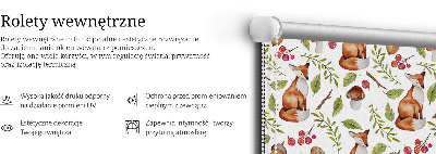 Store intérieur Renards, champignons, feuilles