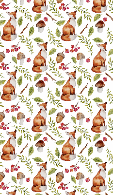 Store intérieur Renards, champignons, feuilles