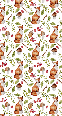 Store intérieur Renards, champignons, feuilles