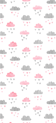 Store enrouleur Nuages roses et gris