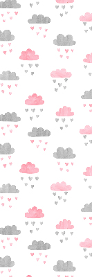 Store enrouleur Nuages roses et gris