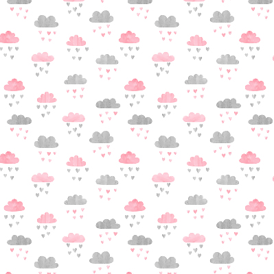Store enrouleur Nuages roses et gris