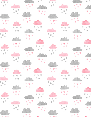 Store enrouleur Nuages roses et gris