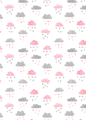 Store enrouleur Nuages roses et gris