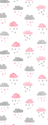 Store enrouleur Nuages roses et gris