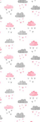 Store enrouleur Nuages roses et gris