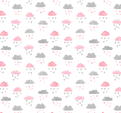 Store enrouleur Nuages roses et gris