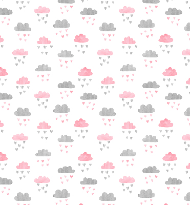 Store enrouleur Nuages roses et gris