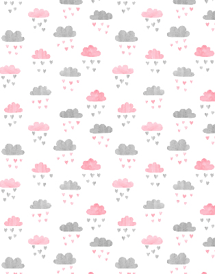 Store enrouleur Nuages roses et gris