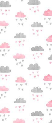 Store enrouleur Nuages roses et gris