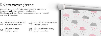 Store enrouleur Nuages roses et gris