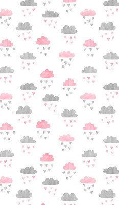 Store enrouleur Nuages roses et gris