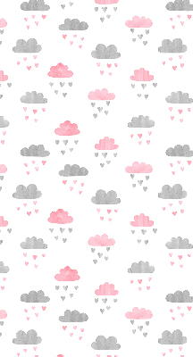 Store enrouleur Nuages roses et gris