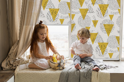 Store enrouleur Triangles et cercles faits de points