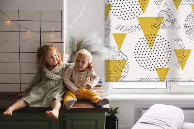 Store enrouleur Triangles et cercles faits de points