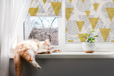 Store enrouleur Triangles et cercles faits de points