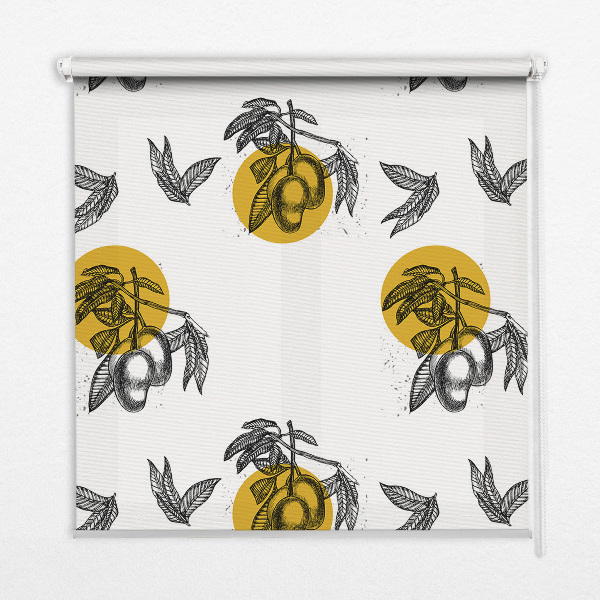 Store intérieur Fruits et cercles jaunes
