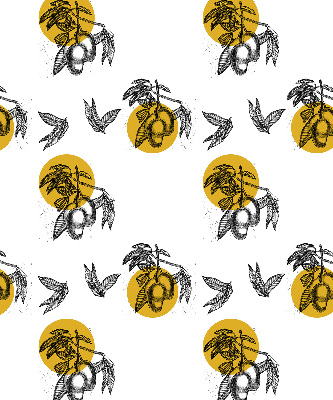 Store intérieur Fruits et cercles jaunes