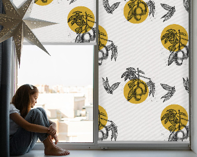 Store intérieur Fruits et cercles jaunes