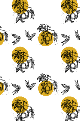 Store intérieur Fruits et cercles jaunes