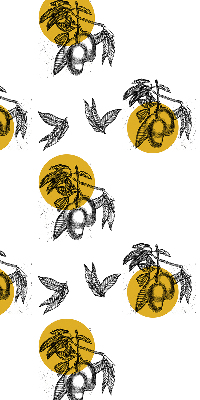 Store intérieur Fruits et cercles jaunes