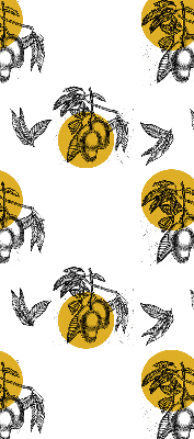 Store intérieur Fruits et cercles jaunes