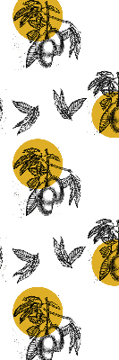 Store intérieur Fruits et cercles jaunes