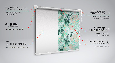 Store enrouleur Feuilles tropicales