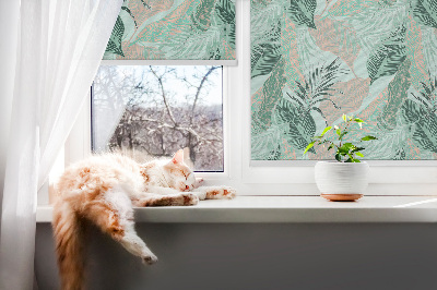 Store enrouleur Feuilles tropicales