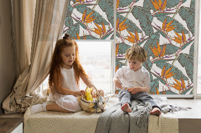 Store intérieur Feuilles vertes