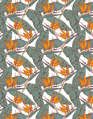 Store intérieur Feuilles vertes