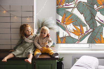 Store intérieur Feuilles vertes