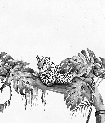 Store intérieur Guépards dessinés sur une branche