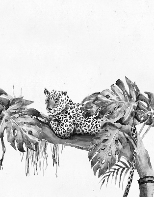 Store intérieur Guépards dessinés sur une branche