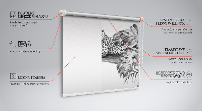 Store intérieur Guépards dessinés sur une branche