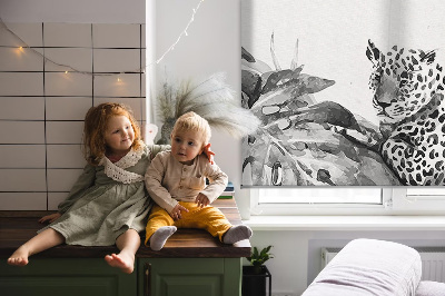 Store intérieur Guépards dessinés sur une branche