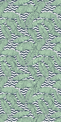 Store enrouleur Feuilles de palmier sur fond noir et blanc