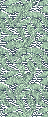 Store enrouleur Feuilles de palmier sur fond noir et blanc