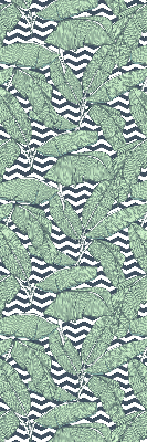 Store enrouleur Feuilles de palmier sur fond noir et blanc