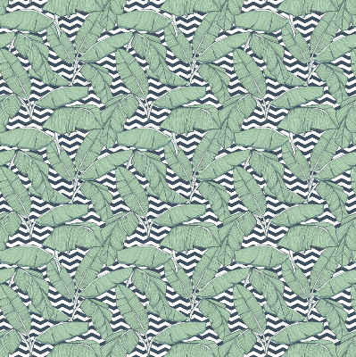 Store enrouleur Feuilles de palmier sur fond noir et blanc